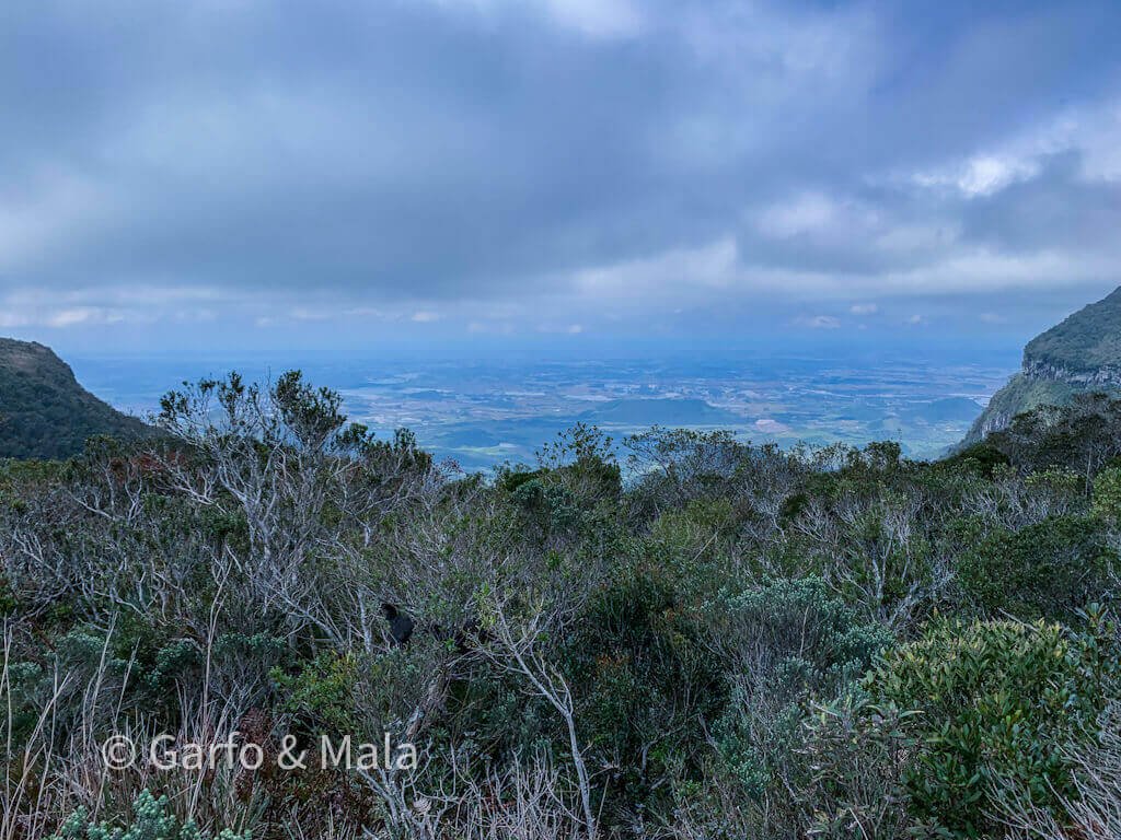 vista para litoral da trilha do mirante