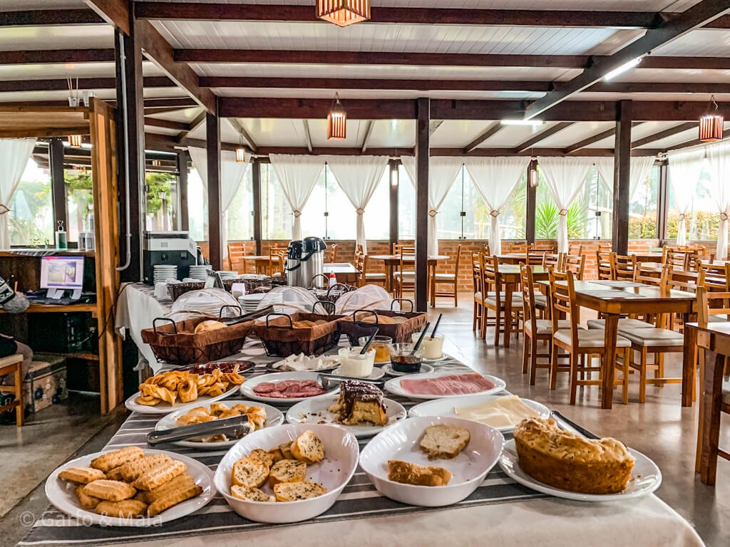 café da manha na pousada das pipas