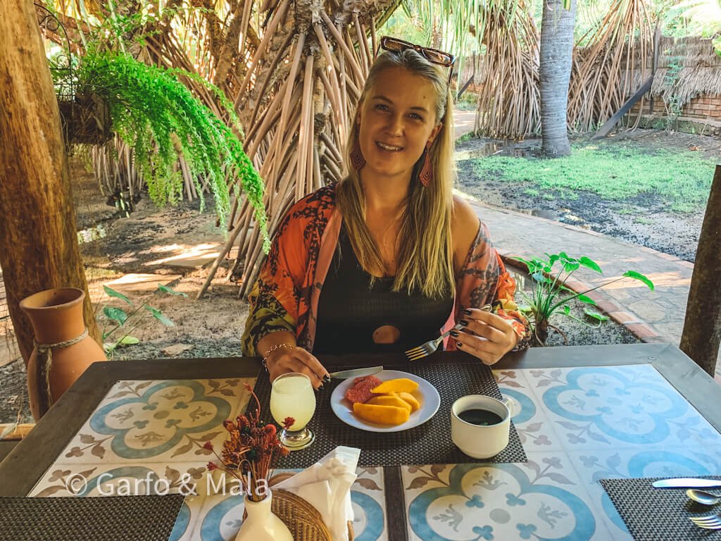 café da manha na Pousada Encantes do Nordeste